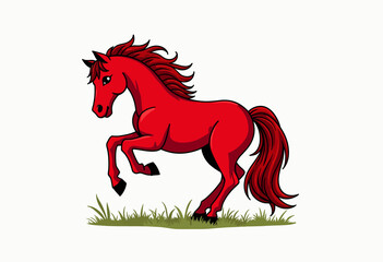 Use this bold red horse vector design to make a striking impact on your audience. Perfect for advertising campaigns, sports-related visuals, and creative presentations.

