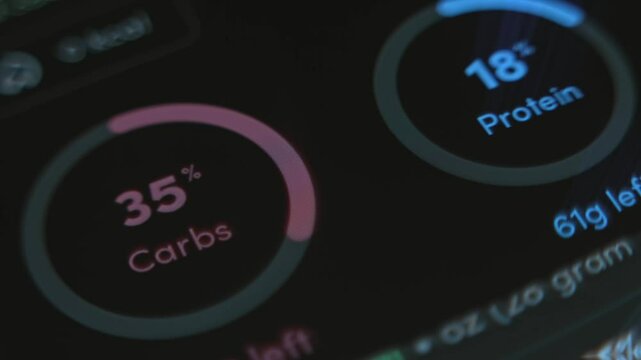 Carbohydrate and protein intake for a product in Calories Counter app