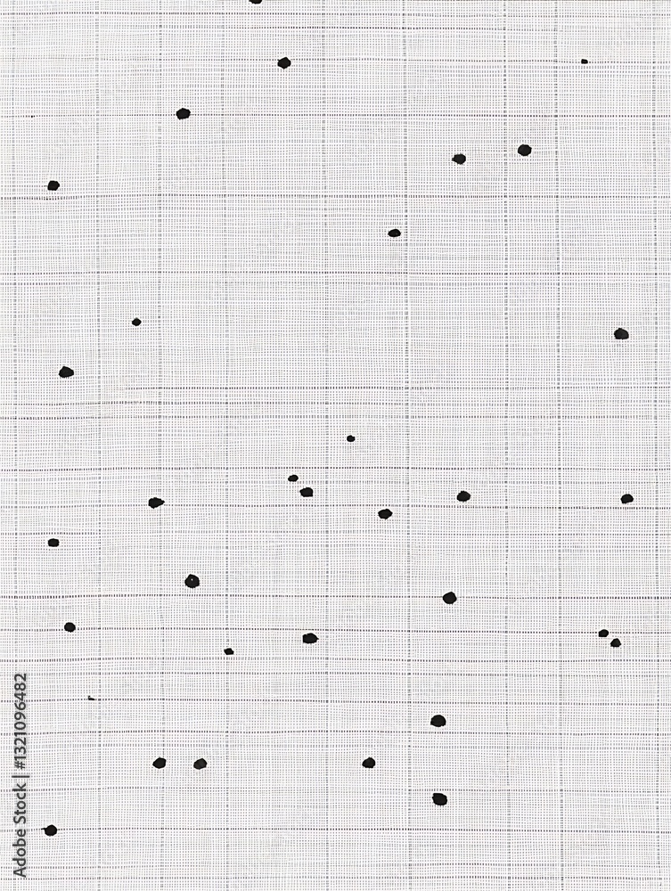 Poster abstract minimalist grid with dispersed dark spots on textured field