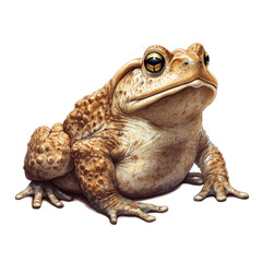 Naklejka premium Majestic Toad Illustration Isolated. Amphibian With Realistic Textures And Details. Nature And Wildlife Concept.