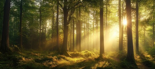 Sunlit Forest Path