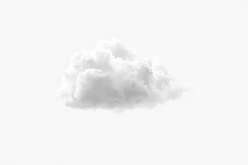 peaceful fluffy white cloud on white background concept of serenity, purity, hope