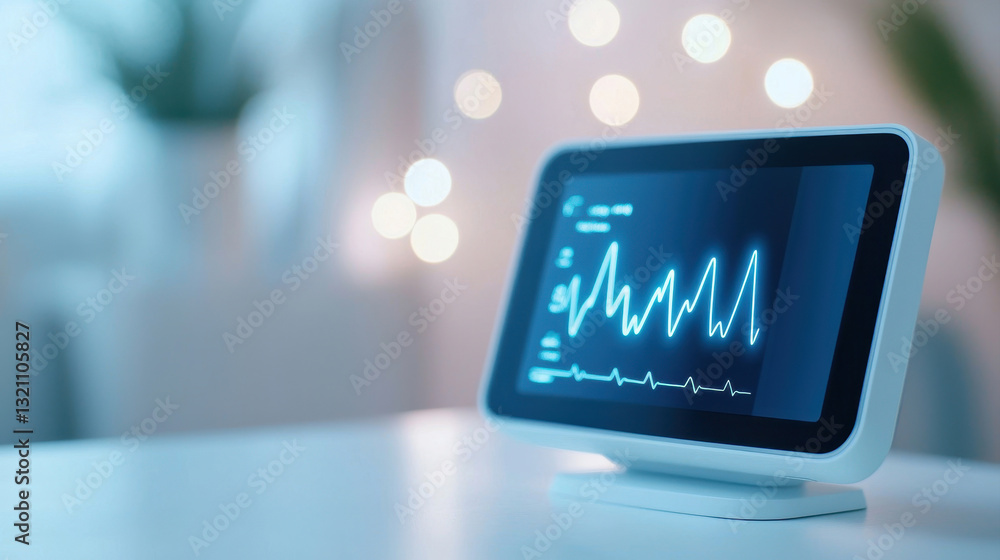 Poster it integrated with medical and healthcare service concept. smart device displaying medical data anal