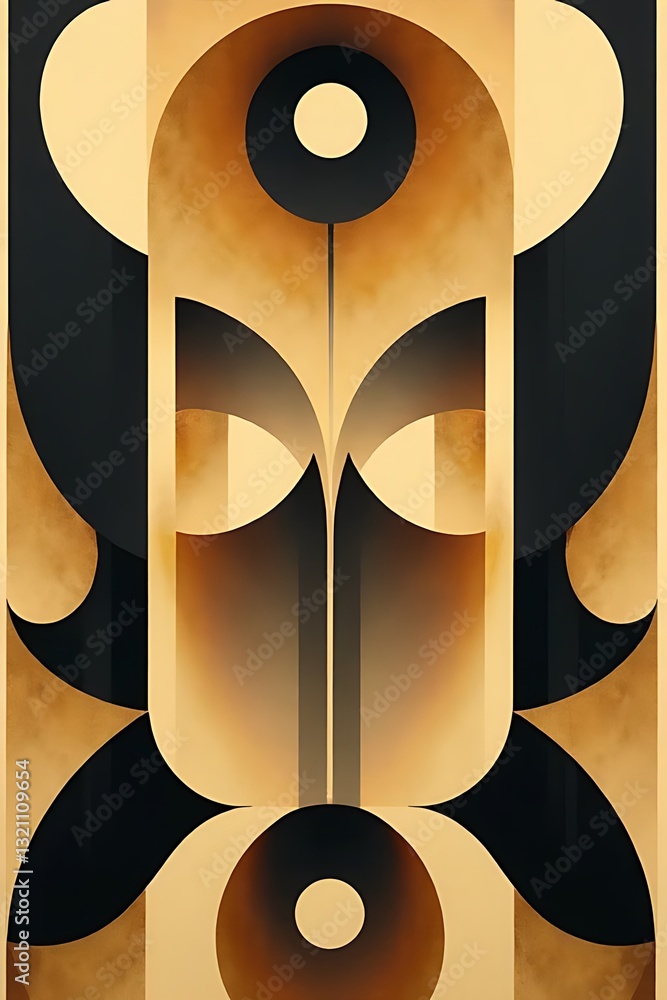 Poster abstract geometric artwork digital art studio artwork display minimalist environment close-up view m