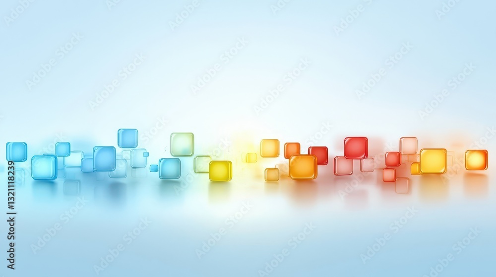 Poster colorful abstract background with dynamic squares, a vibrant and modern design vivid