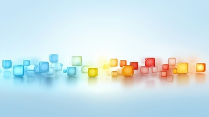 Obraz premium Colorful abstract background with dynamic squares, a vibrant and modern design vivid