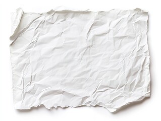 Obraz premium Crumpled white paper sheet