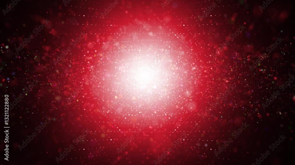 Poster abstract dark red shine glowing technology particles random flying loop animation.
