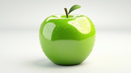 Juicy green apple closeup, a healthy and delicious treat for refreshing bite fresh
