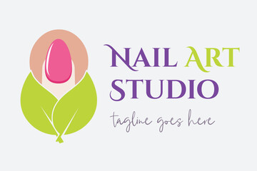 Nail Art Studio Logo Template