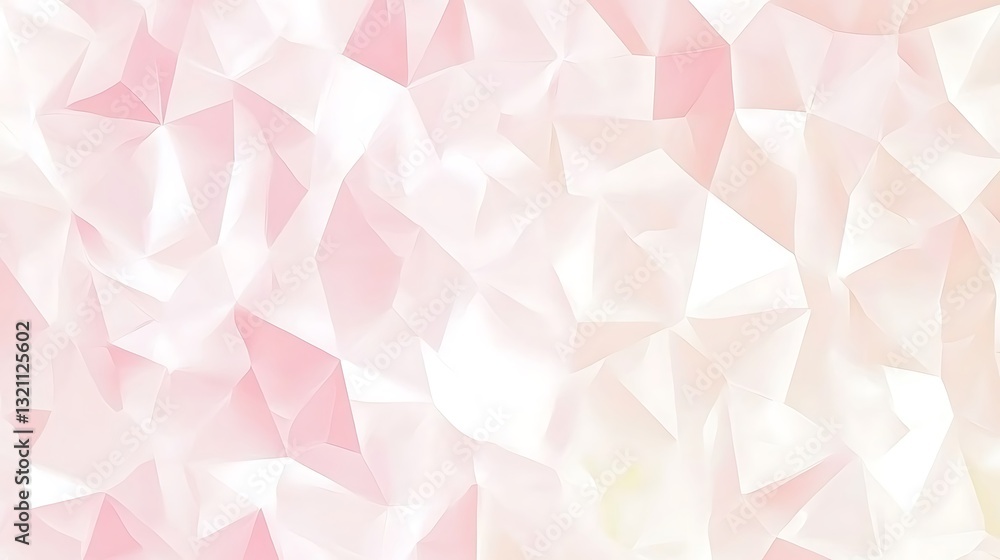 Aufkleber subtle pink geometric pattern with soft gradient and polygonal shapes