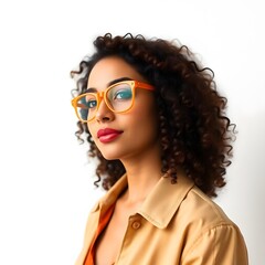 women with glasses, orange glasses, digital art, illustration, portrait, female, fashion, style, modern, contemporary, graphic, design, artwork, creative, artistic, visual, image, trendy, fashionable,