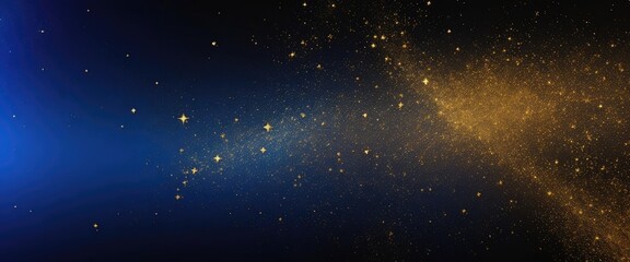 Obraz premium Abstract magic Brown, Blue, and Beautiful golden dust background