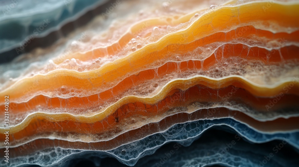 Leinwandbilder intricate patterns of colored geological layers display the natural processes of sedimentation and m