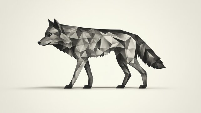 Geometric wolf silhouette