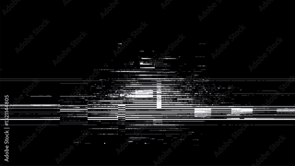 Poster Abstract glitch effect background. digital art. pixel glitch texture. Data visualization concept. digital distortion and noise effect. banner or poster. Vector Illustration.