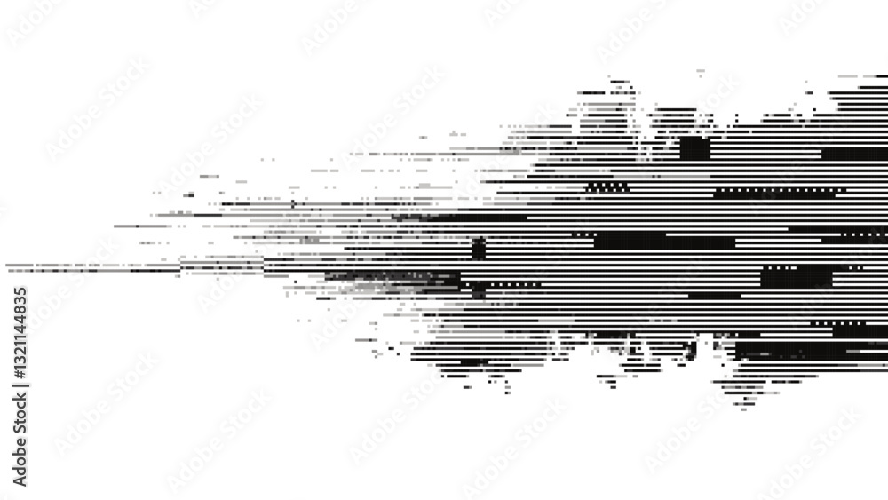 Poster Abstract glitch effect background. digital art. pixel glitch texture. digital distortion and noise effect. Data visualization concept. banner or poster. Vector Illustration.