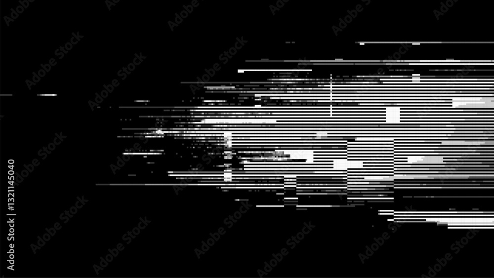 Aufkleber Abstract glitch effect background. digital art. pixel glitch texture. Data visualization concept. digital distortion and noise effect. banner or poster. Vector Illustration.