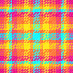 Vibrant rainbow plaid pattern.  Perfect for textile designs, website backgrounds, or cheerful branding.  This joyful, energetic design evokes feelings of summer, fun, and optimism.