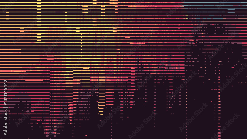 Poster abstract glitch effect background. digital art. pixel glitch texture. digital distortion and noise e