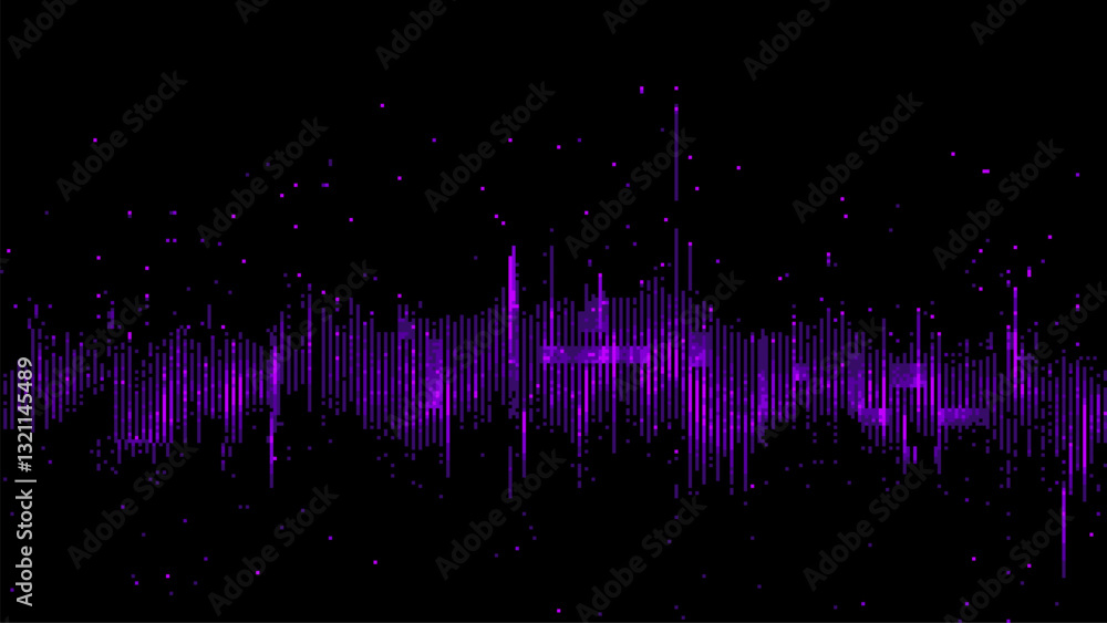 Poster Abstract glitch effect background. digital art. pixel glitch texture. digital distortion and noise effect. Data visualization concept. banner or poster. Vector Illustration.