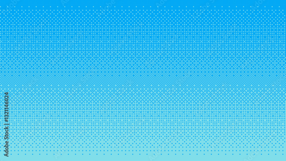 Aufkleber Pixel art light blue sky background with a halftone pattern. 2D game art. dithering 8 bit retro video game style. simple vector illustration. minimalistic design. no blur. 