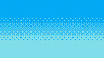 Pixel art light blue sky background with a halftone pattern. 2D game art. simple vector illustration. minimalistic design. no blur. dithering 8 bit retro video game style. © hiten666