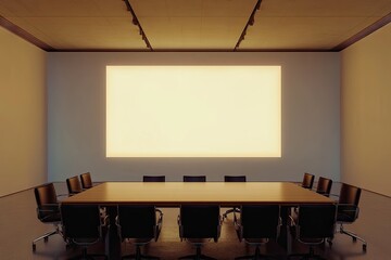 Meeting room with large blank screen (1)