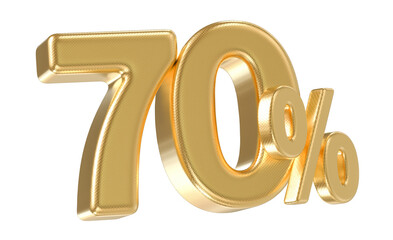 Number Gold 3D Render