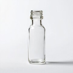 Clear glass bottle with screw cap