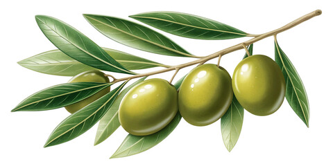 olive branch with green leaves, olive, branch, food, fruit, tree, oil, leaf, nature, vector, plant, olives, healthy, isolated, vegetable, leaves, mediterranean, agriculture, ripe, illustration, organi