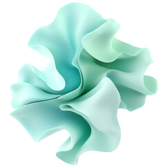 Fototapeta premium Abstract Flowing Form. Digital Art Render With Trendy Color.