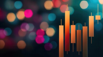 Obraz premium A global stock exchange floor with charts showing the effects of trade policy on market competition and business dynamics