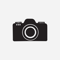 a camera icon on a white background