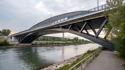 Construction workers behind blueprints and laptop on construction site