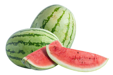 Fresh watermelons with juicy slices for summer refreshment ideas.