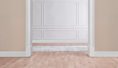 Modern room and wall concept, two side living room, decorative home interior.