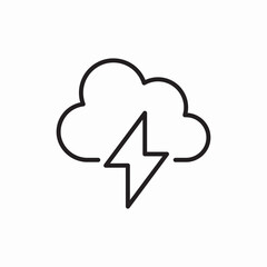 Storm lightning weather icon vector sign