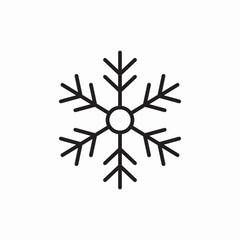 Snowflake winter cold icon vector sign