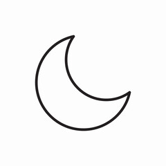 Moon night weather icon vector sign