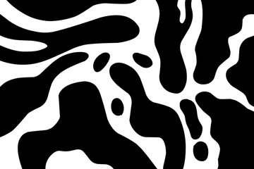 Black and white slime background. Cow print seamless background. Blob