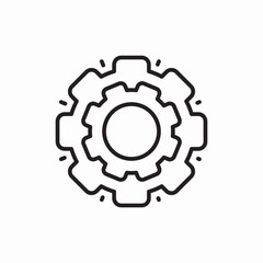 Gear settings configuration icon vector sign