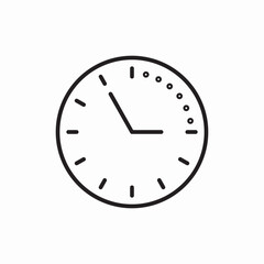 Clock time management icon vector sign