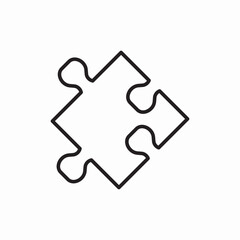 Puzzle piece solution icon vector sign
