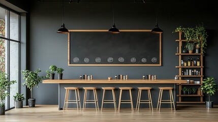 Rustic chalkboard sign with handdrawn sushi rolls, positioned at the entrance of a Japanese fusion restaurant, chalkboard sign, inviting Asian decor