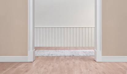 Modern room and wall concept, two side living room, decorative home interior.