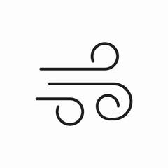 Wind weather climate icon vector sign
