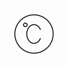 Celsius temperature weather icon vector sign