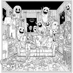 The images may seem a bit unsettling at first, but that's okay. They reflect the sometimes-challenging nature of anxiety. But by coloring, you're not just filling in lines; you're bringing light to th