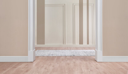 Modern room and wall concept, two side living room, decorative home interior.